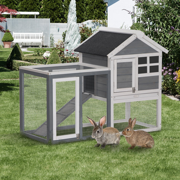 Tucker Murphy Pet™ Aayush Weather Resistant Rabbit Hutch with Ramp